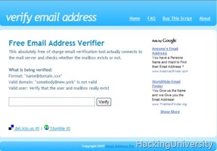 verify email address