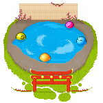 Gif Animado de Emoticons numa Piscina Termal (Onsen)