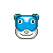 Gif Animado de um Avatar de um Urso Azul