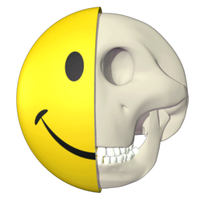 Gif Animado de um Raio-X de um Smiley