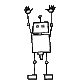 Gif Animado de um Robo se Exercitando