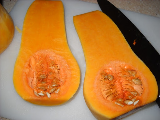 Peeled squash for storing