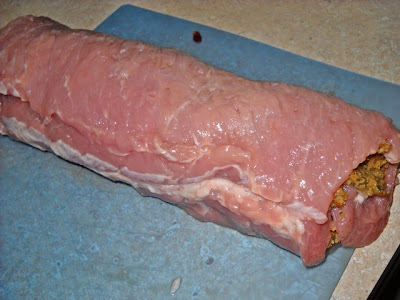 stuffed and rolled pork loin