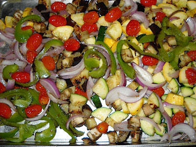 chopped veggies