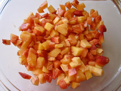 diced peaches