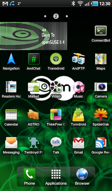 openSUSE Release CountDown on GalaxyTab