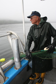 Otto Strobel fishing his boat, Eldorado, Summer 2010.  Photo credit: Shaun Strobel