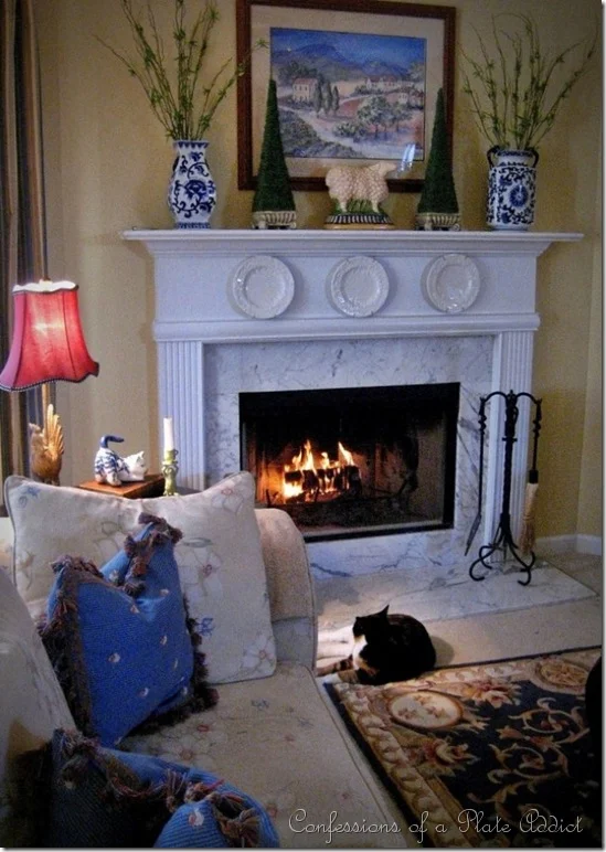 straight fireplace