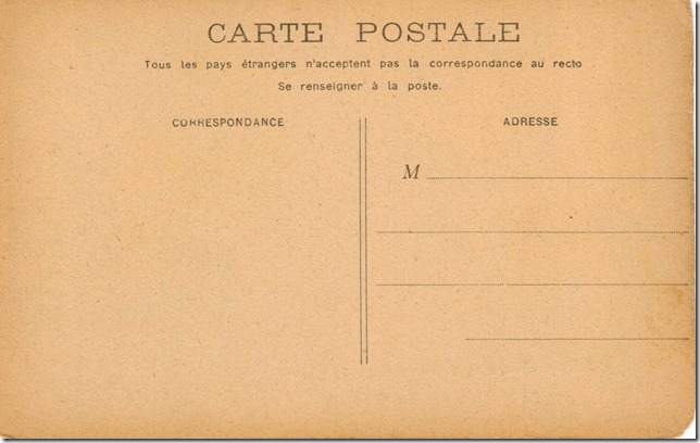 Postcard back Postcard back