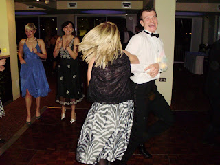 Angus and Louise with a couple waiting their turn to dance with James Bond.