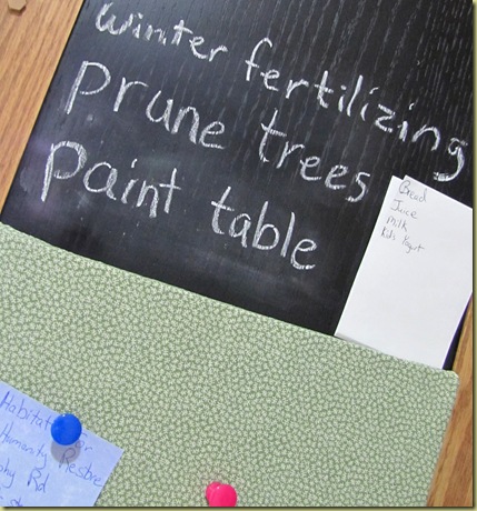 chalkboard corkboard organization