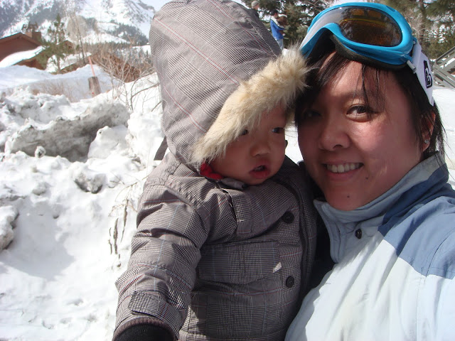 Mommy and Aidan the eskimo