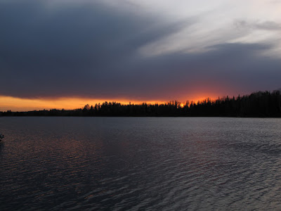 sunset on bergen lake