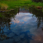 Reflection of the sky in Clear Creek