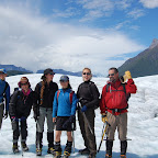 Lauren, Julia, Kirin, Tina, Jessa, and Doug on the Root Glacier