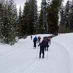 Skiing back to the cars