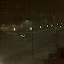 View from outside my hotel window... after it began to snow.