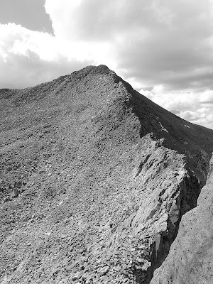 Looking back at Bierstadt, 2/3 of the way across The Sawtooth.