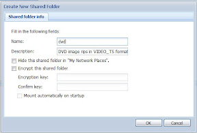 Create new shared folder