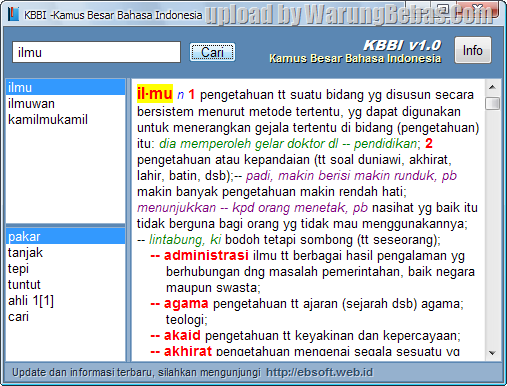 Kamus Besar Bahasa Indonesia (KBBI) Lengkap Portable Kamus Besar Bahasa Indonesia (KBBI) Lengkap Portable