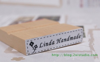 【完成＊Linda＊印章】雑貨風zakka個人專屬布標木頭印章