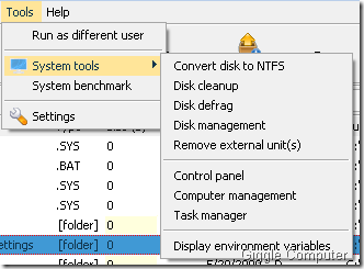 PeaZip Tools - System tools