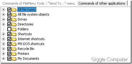 FileMenu Tools - commands of other applications