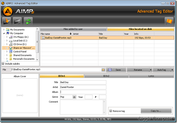 AIMP - Advanced Tag Editor