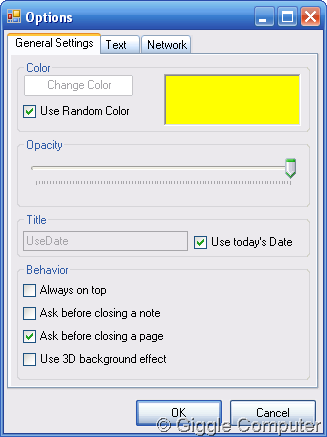 General settings
