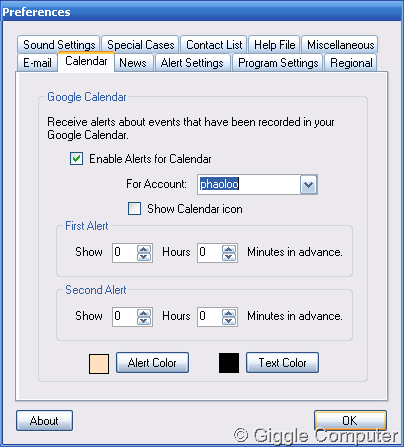 Calendar Preferences