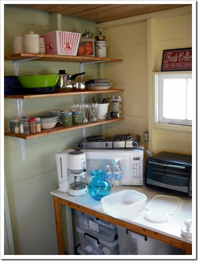 The kitchen at the cabin