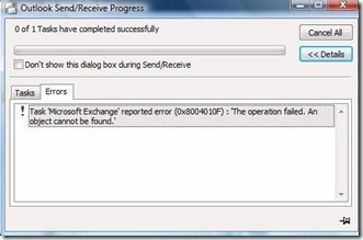 outlook error
