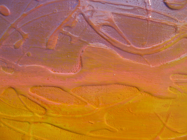 Detail of Sunset Abstract Landscape Paintings For Sale