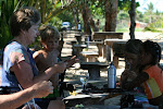 Buying seed jewelry, Caraiva, Brazil