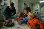 Picking out a fresh fish, Bonheur Restaurant, Nabeul, Tunisia