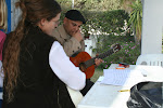 Guitar lesson with Riadh on our porch, Nabeul, Tunisia