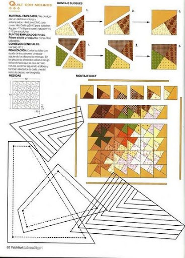 Схемы блоков- пэчворк 60