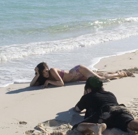Ashley Greene SoBe Bodypaint Skinsuit Photoshoot For SI 2010 Iconic Swimsuit