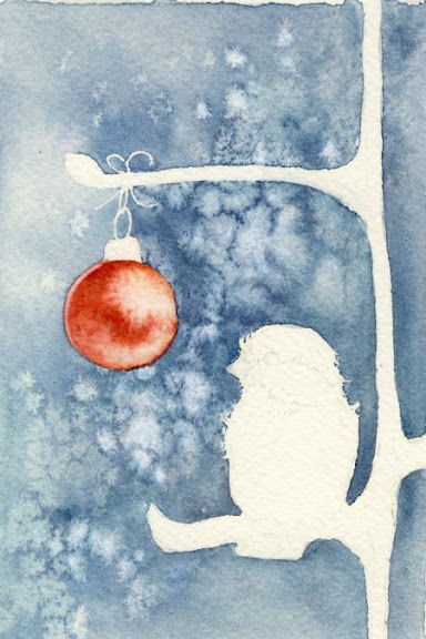 watercolour Christmas painting