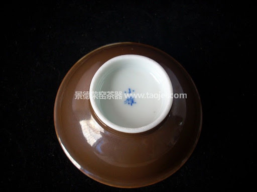 小雅款早期紫金釉蝶恋花茶杯