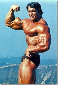 Arnold Schwarzenegger bicep pose
