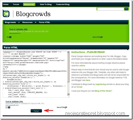 blogcrowds parse blogcrowds parse