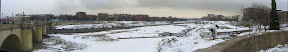 Panorama desde el Puente de Toledo con Nieve, mirando al este
