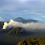 Bromo and Semeru smoking