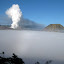Bromo and Batok emerge from the mist