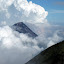 Merapi, clouds and gases