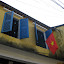 Shutters and flag