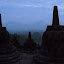 Sunrise at the top of Borobudur temple