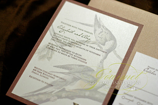 They wanted their wedding invitations based on a painting of the extinct 