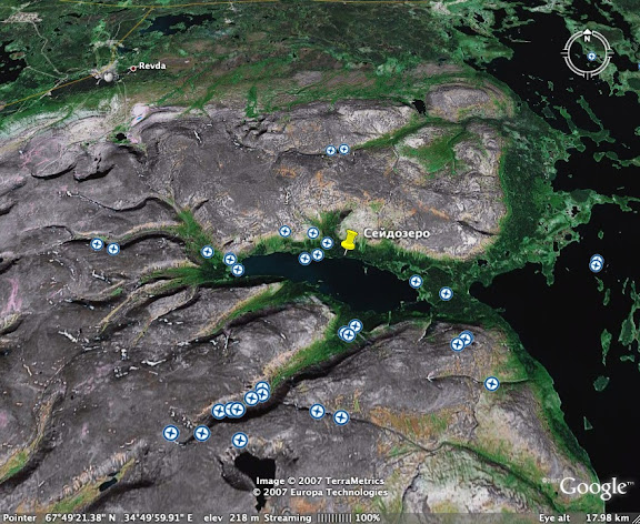Seydozero%20 %20GoogleEarth%203D Вылазка на Сейдозеро 2005